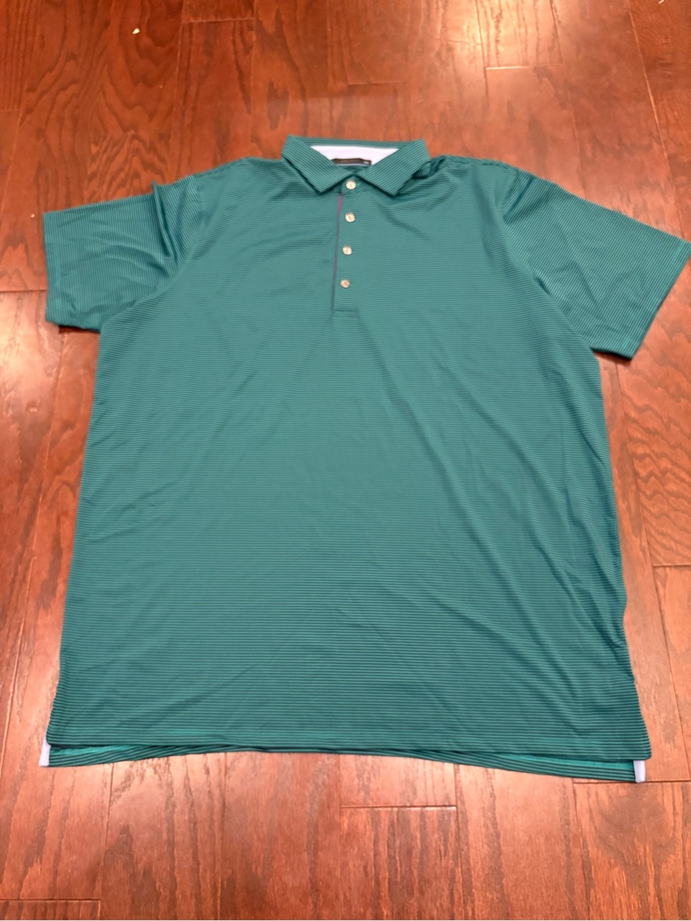 NEW Greyson Men's Green & Black Micro-Striped Performance Polo Size 2XL NWOT